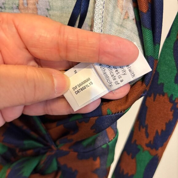 Diane Von Furstenberg Savahanna Silk Faux Wrap Animal Print Dress - Picture 10 of 12